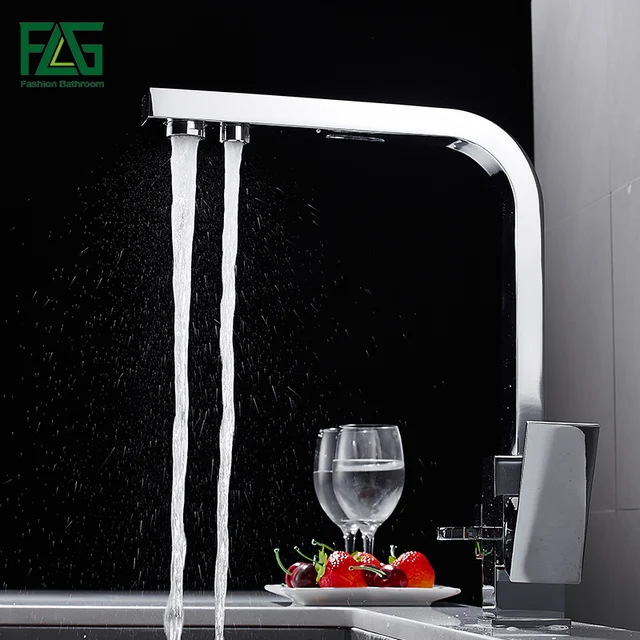 Cheap FLG Square Kitchen Faucets Brass Tap 360 Degree Rotation with Water Purification Features Mixer Taps Faucet For Kitchen 1024-33C Cheap FLG Square Kitchen Faucets Brass Tap 360 Degree Rotation with Water Purification Features Mixer Taps Faucet For Kitchen 1024-33C