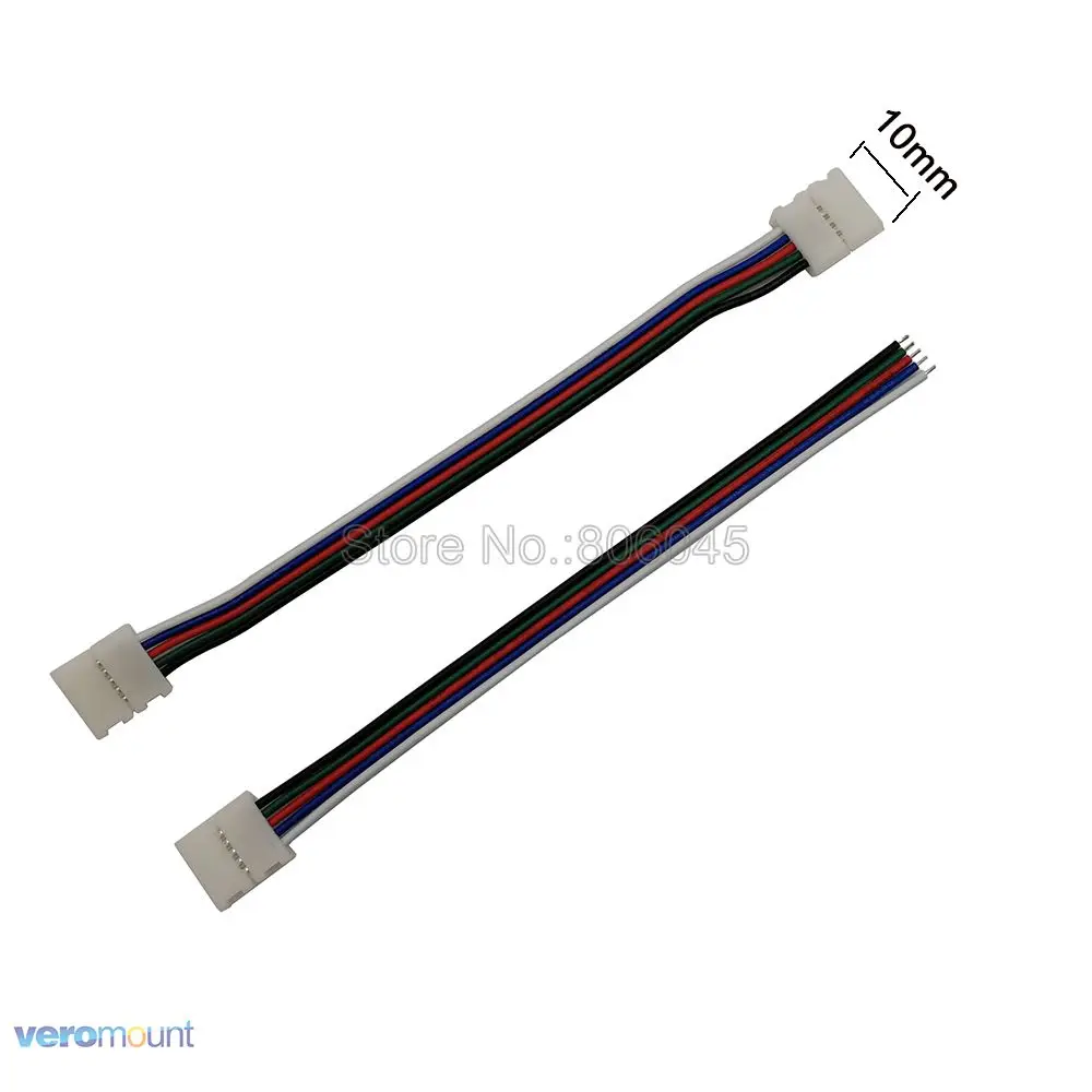 

5Pcs Solderless No Need Welding 5Pin 5-Pin 10mm Width RGBW Extension Cable Connector 1-Way or 2-Way for LED RGBW Strip