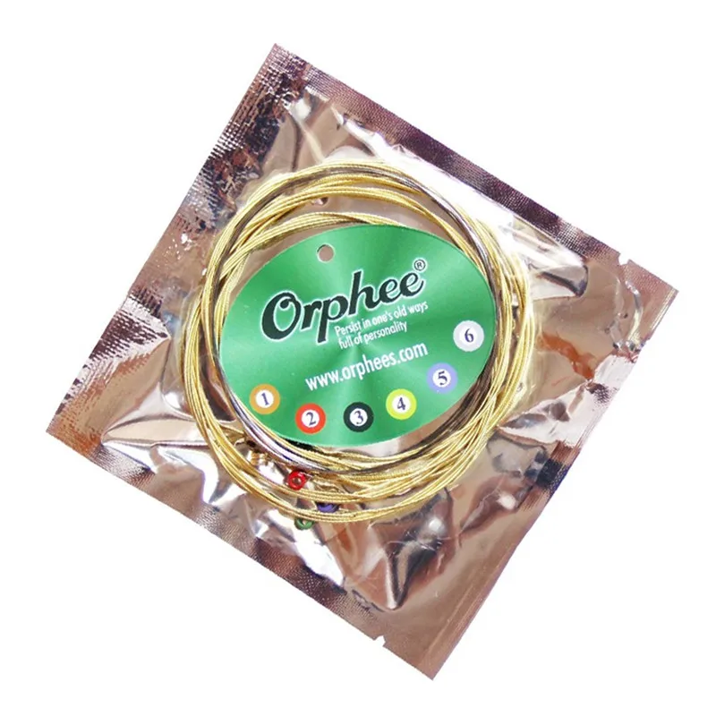 Orphee TX 011-052 Acoustic Guitar Strings Hexagonal Core + 8% Nickel Bronze Bright Tone Extra Light Musical Instrument Accessories