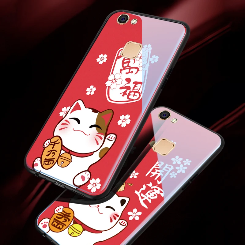 Модные чехлы на мобильный телефон Lucky Cat Anime для BBK VIVO V7 Y75 / Y71 Роскошная