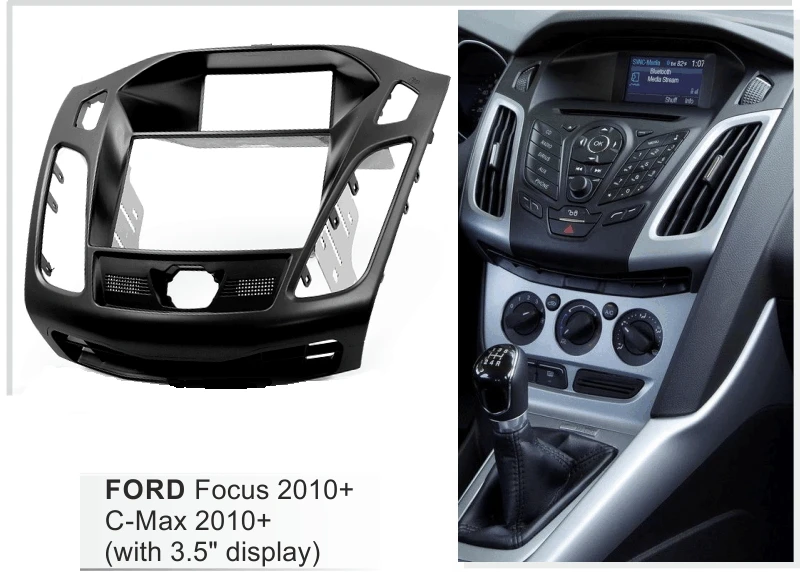 Двойной Din Автомобиль Радио Рамка для Ford для фокуса, C-Max 2010+ с выключателем тире отделка комплект переходная пластина DVD стерео панель адаптер