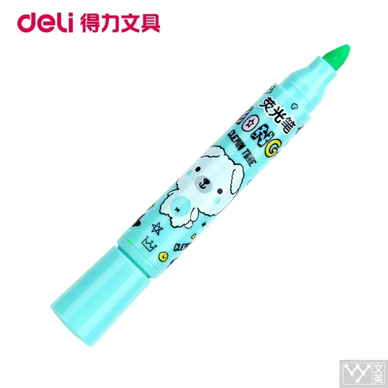 Deli S613 флуоресцентная ручка с маркировкой ПРИМЕЧАНИЕ номер ручка маркер-хайлайтер цвет флуоресцентная грубая головка