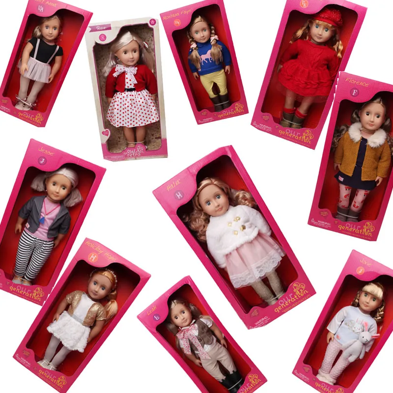 

18 inch Baby Girl dolls silicone Reborn Doll sets many style Toy gift for children New Year (random delivery, no boxes) w1