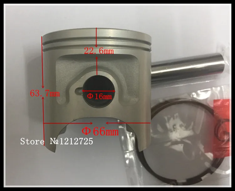Мотоцикл поршневые кольца поршневые кольца поршневые DT200 является 66 мм диаметр поршневой палец для 16 мм два инсульта