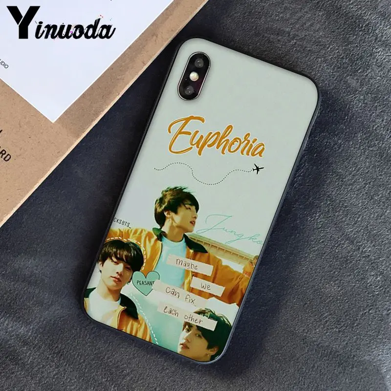 Yinuoda KPOP Euphoria Jungkook клиент высокое качество чехол для телефона для iPhone 8 7 6 6S 6Plus X XS MAX 5 5S SE XR 10 чехол s