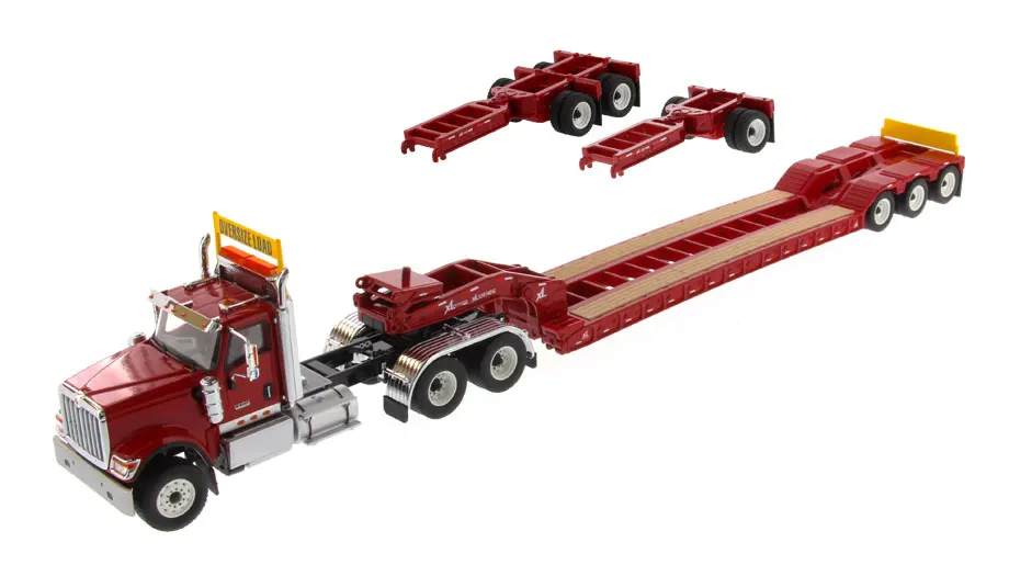 

DM-71016 1:50 International HX520 Tandem Day Cab Tractor with XL 120 Lowboy Trailer in Red