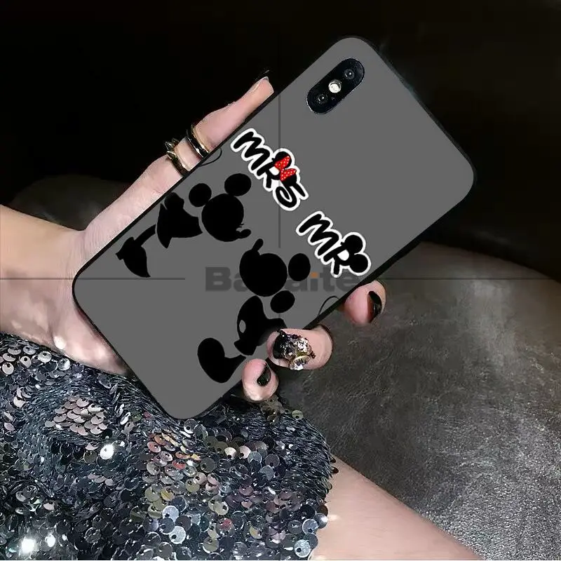 Мягкий силиконовый черный чехол Babaite для iPhone X XS MAX 6 6S 7 7plus 8 8Plus 5 5S XR|Чехлы-накладки|