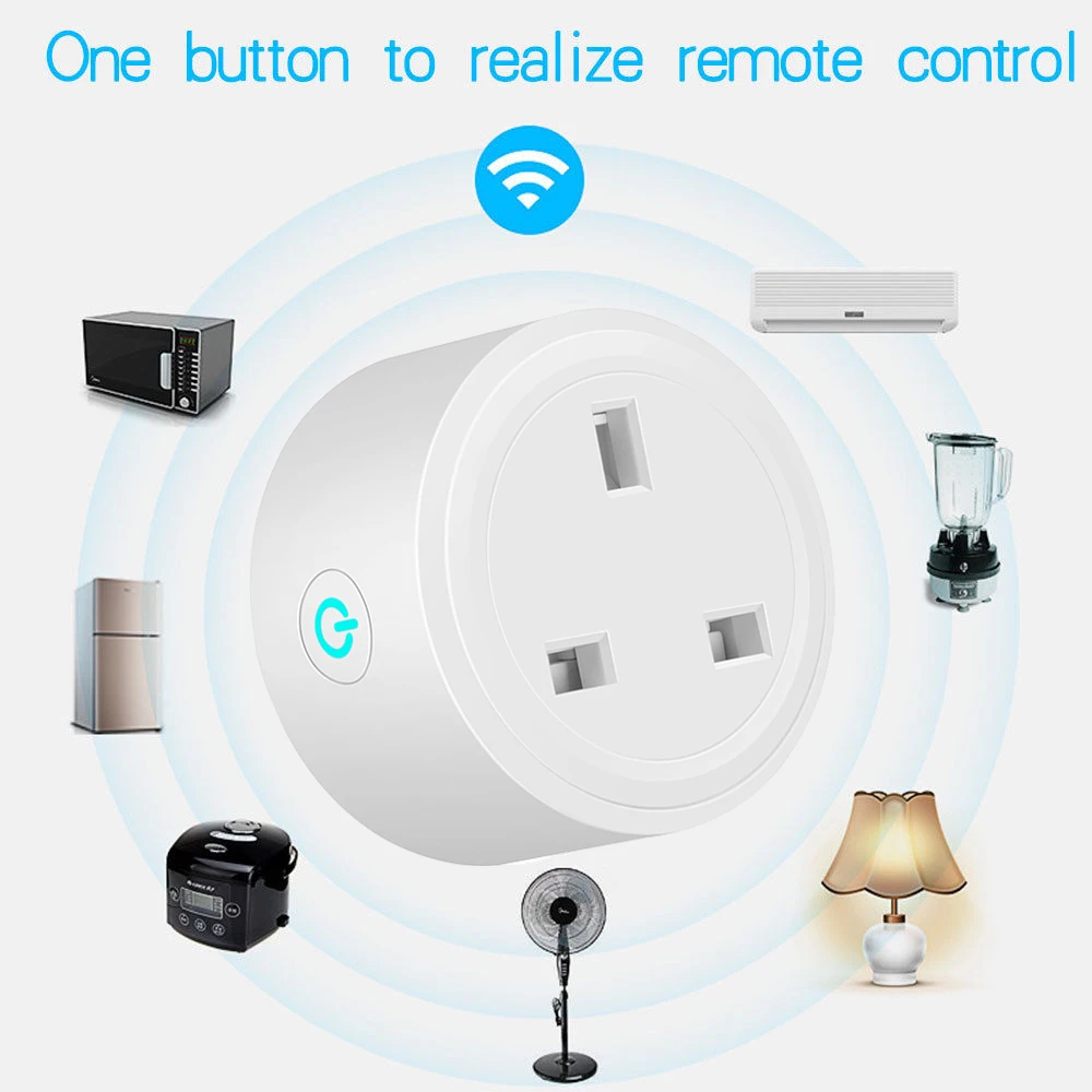 Умная вилка 10A домашняя Автоматизация Wifi розетка пульт дистанционного управления выключатель питания работает с Amazon Alexa и Google HomeKit PK SONOFF
