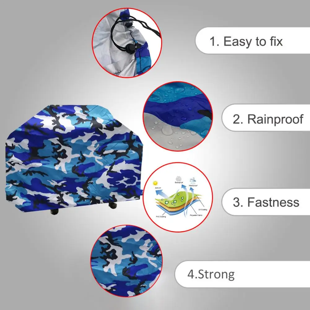 Наружное покрытие для барбекю 210D водонепроницаемое полиэфирное камуфляжное Покрытие серии УФ Защита печи мебель гриль пылезащитный чехол