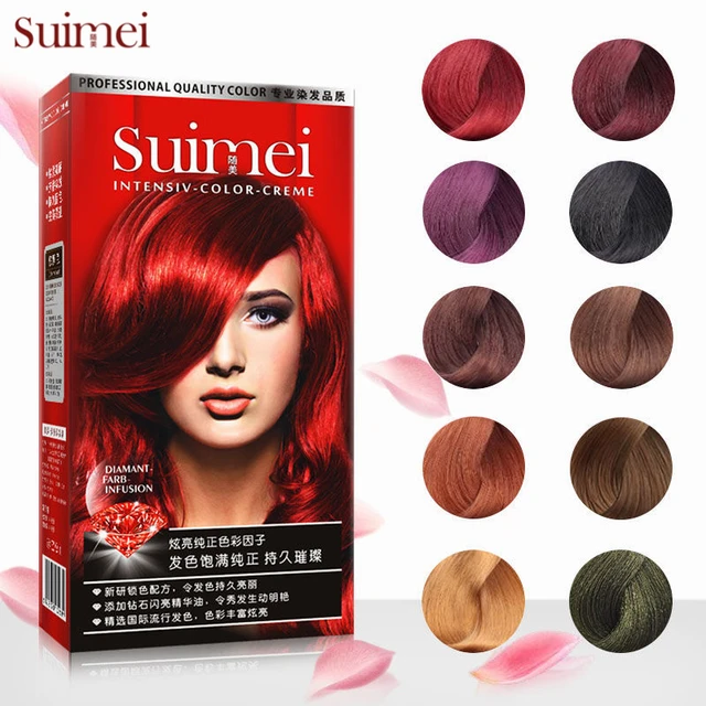 Suimei Professional Use Colour Cream Golden Brown Red Purple Hair