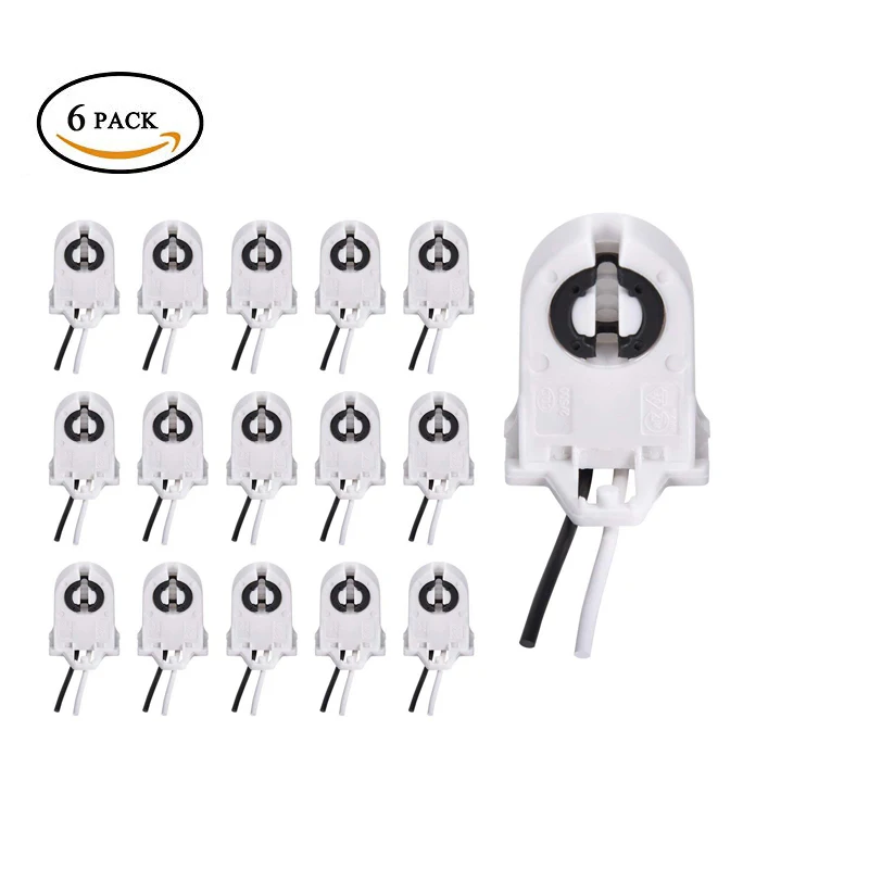 Screw Type T8 Lamp Holder with wires 6 Pack Non-shunted Light Socket For LED Fluorescent Tube Replacements achieve spotless cleaning results with these dust bag replacements for laresar l6 nex robot vacuum cleaner set of 4