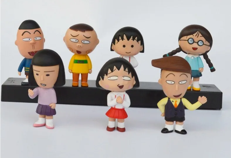 7 шт./компл. Чи-Би Maruko фигурки Sakura momoko рисунок с куклой ПВХ фигурка гаражный комплект игрушки Аниме
