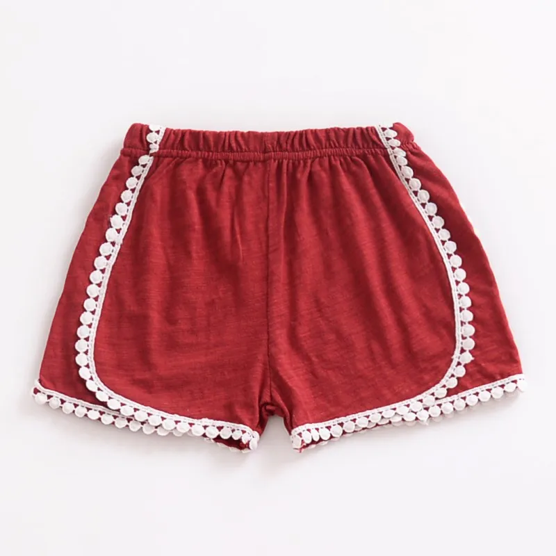Cotton Baby Girls Shorts Summer Spring Children Solid Princess Trousers