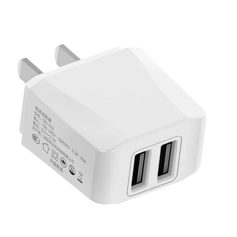 5 V 2.1A Dual USB Зарядное устройство для iPhone X 8 7 iPad Air стены Универсальный адаптер SamsungS9