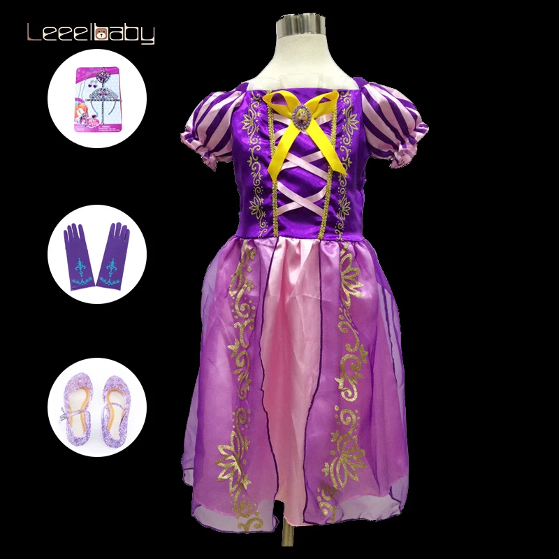 

YoYoBaby Girl Rapunzel Birthday Party Dress Up Purple Dress Party Dress Up Accessories Role Playing Sophia Costume Girl Dress