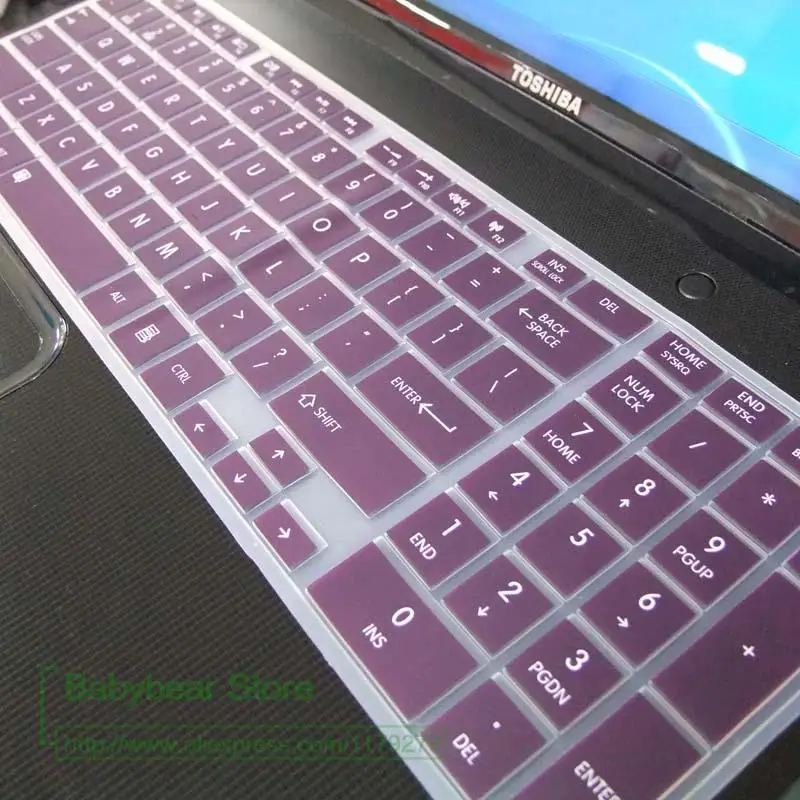 Новая силиконовая накладка на клавиатуру для Toshiba Satellite C850 L850 L855 L50 P50 S955 C50 A R800 L650D