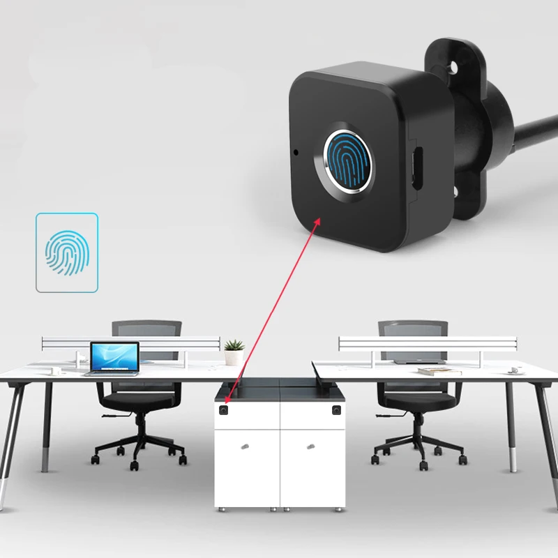 INQMEGA Smart keyless Замок с отпечатком пальца биометрический замок USB Перезаряжаемый электрический замок для офиса ящик картотечный шкаф низкий vo