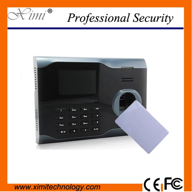 

Color screen Fingerprint reader 13.56MHZ U100/IC smart card time attendance time recorder time clock