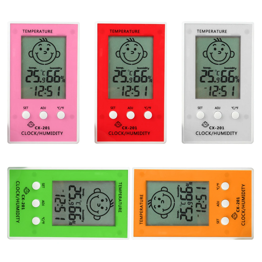 

Digital LCD Thermometer Hygrometer Baby Smile Crying Face Humidity Meter Weather Station Tester Temperature clock free shipping