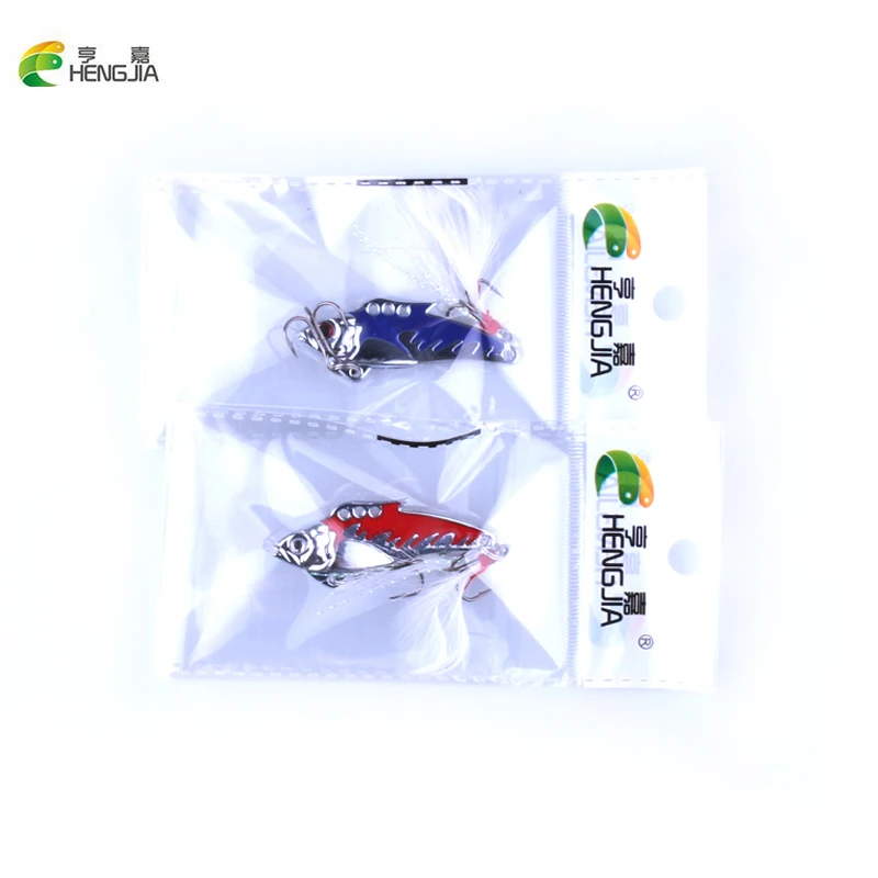 HENGJIA 6 шт. 8 2 г 5 см 3D глаза синий красный Металл VIB приманка Щука для рыбалки жесткая