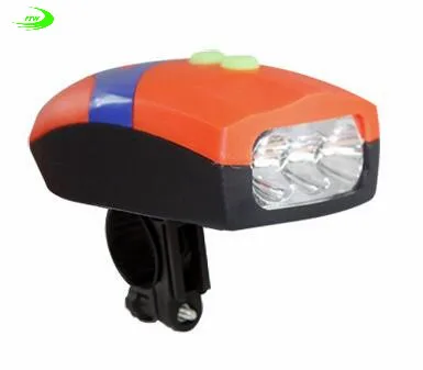 Велосипедные рожки+ светильник, электронный велосипедный руль, кольцо, колокольчик, светодиодный, сильный, ультра-громкий, воздушный сигнал, звуковой сигнал F1011 - Цвет: Оранжевый