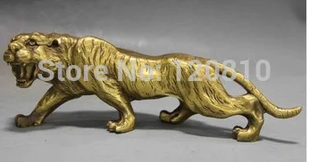 

Chinese Fengshui Copper brass Animal Zodiac Year Lucky Tiger Statue