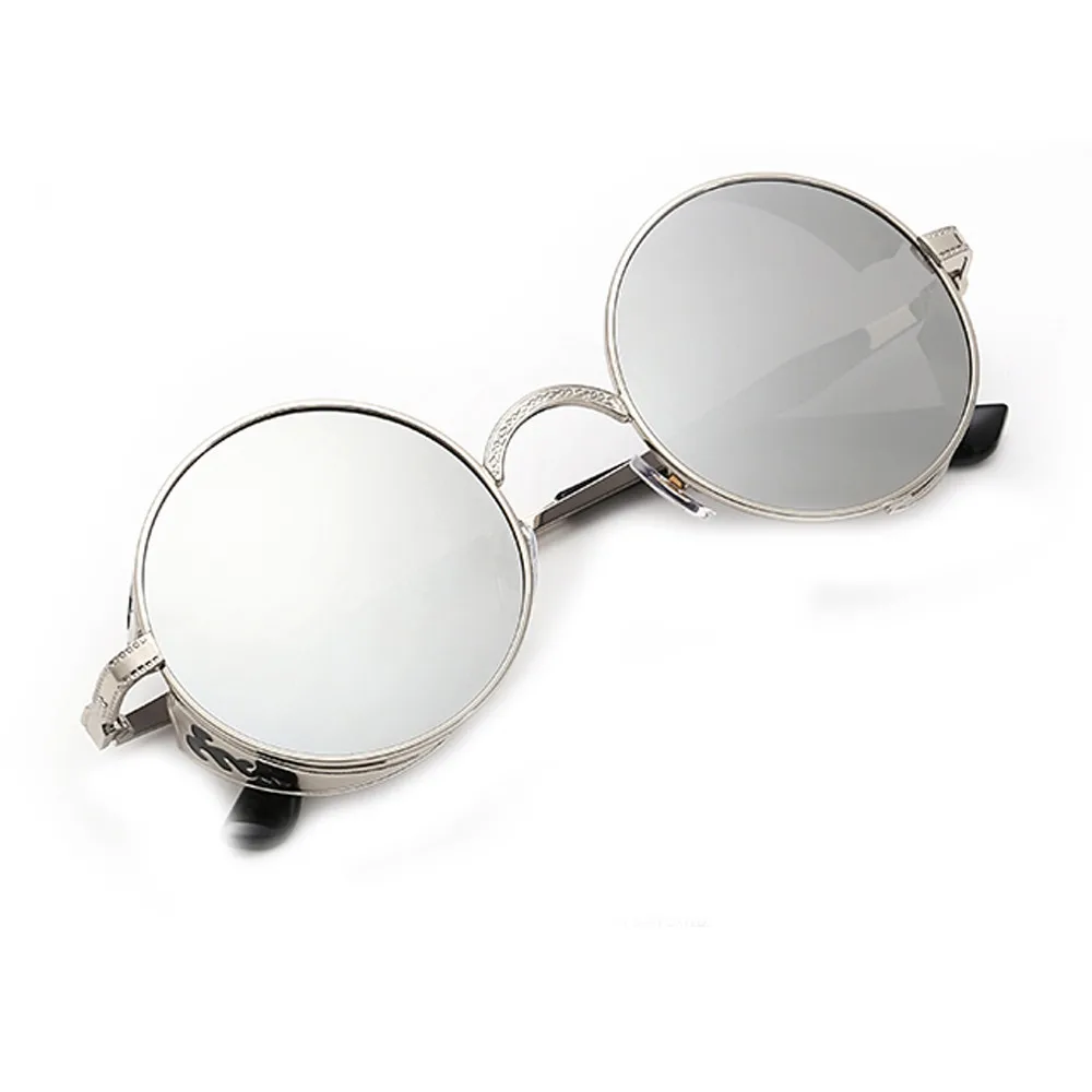 Feitong, новинка, Женские винтажные солнцезащитные очки, металлическая оправа, круглые очки унисекс, мужские солнцезащитные очки,# EW