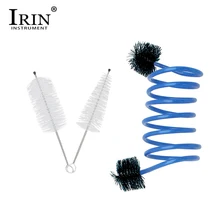 Irin trompete peças manutenção kit de cuidados limpeza 3 escovas trompete escova para trompete instrumentos latão acessórios