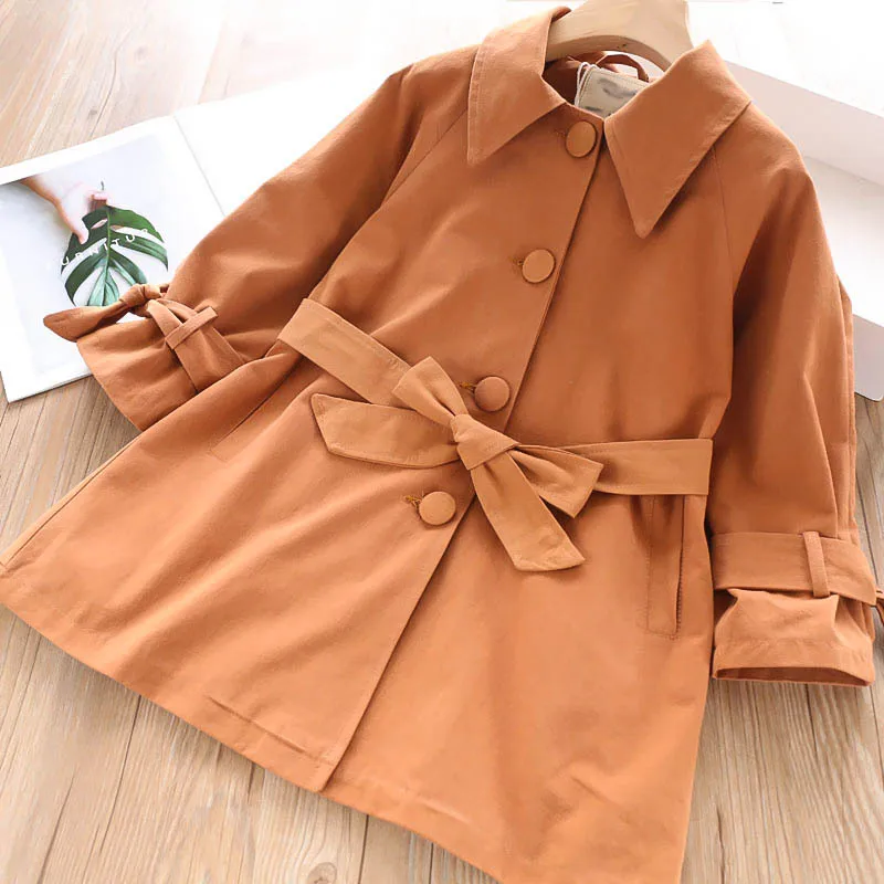 

2019 Autumn Girl Lapel Windbreaker Jacket Wholesale Children's Clothing