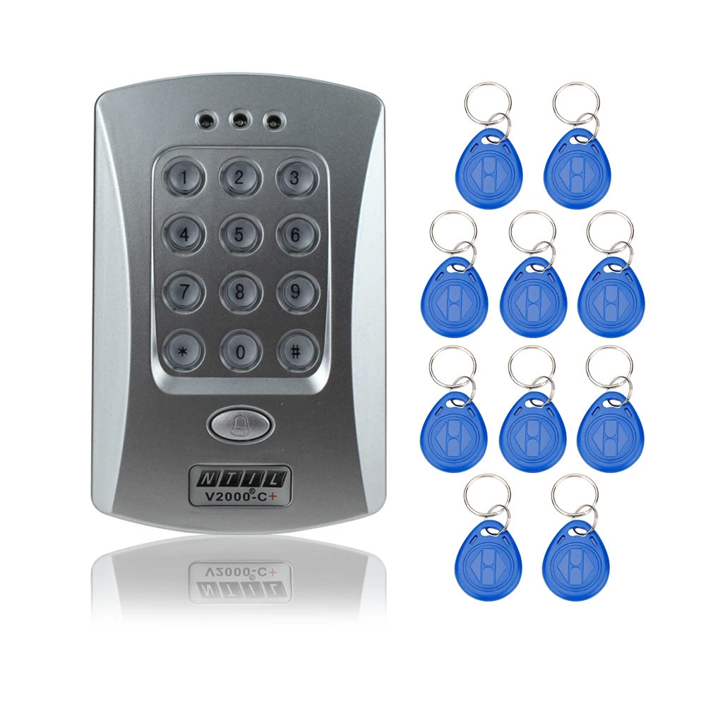V2000-C RFID card reader keypad controller for access control door locks system support extra 1000 users digital | Безопасность и