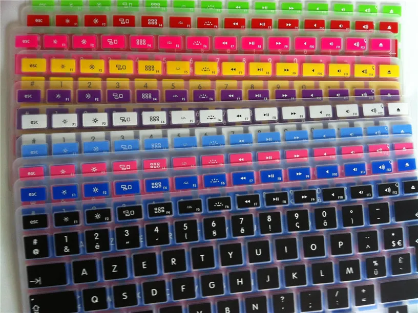 Новая силиконовая накладка на клавиатуру с французскими буквами для Macbook Air Pro Retina