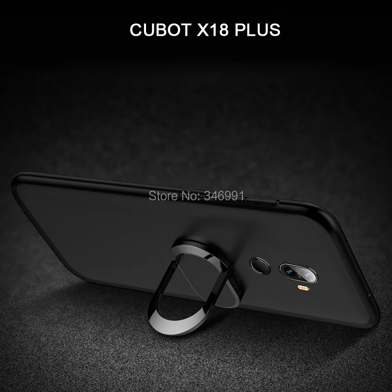 Cubot X18 Plus чехол для CUBOT X18 PLUS чехол Роскошный мягкий черный силиконовый магнитный автомобильный держатель кольцо Coque для Cubot X18 Plus чехол s