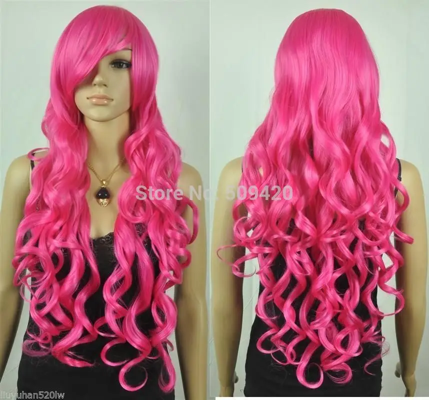 FREE SHIPPING&gt&gt&gt@&gt FSX59845&gt&gtCos rose red long curly cosplay wig AS |
