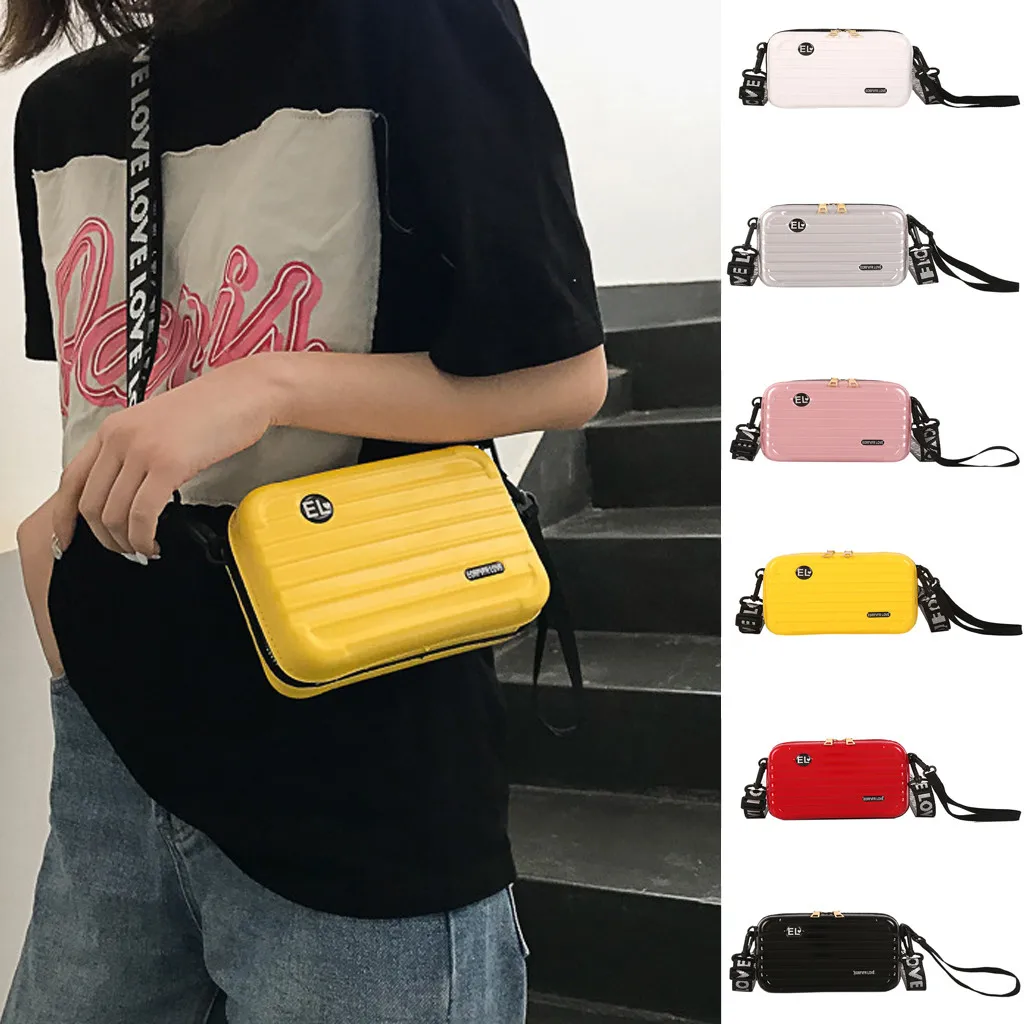

Woman Mini Trendy Mobile Bag Shoulder Bag Ladies Luggage Box Shape Crossbody Bag intimate accessory
