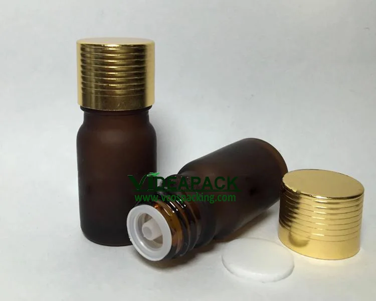 10ml 100pcs Frosted cylinder glass essential oil bottle dropper