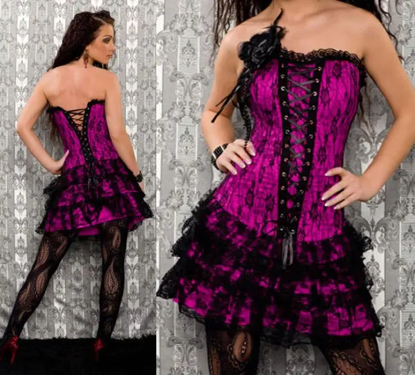 hot pink corset dress