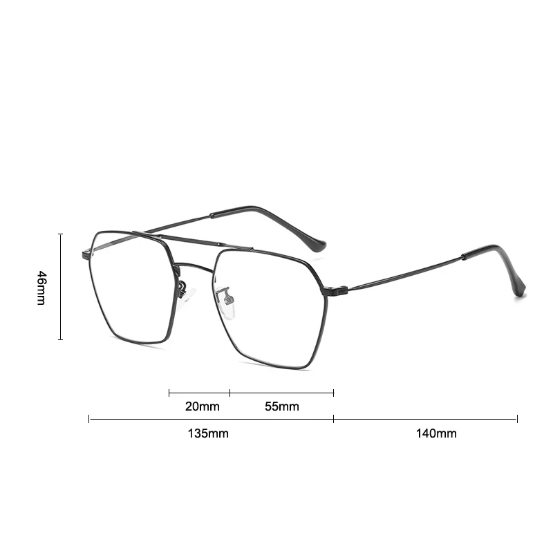 Zilead Металл полигон Двойные Лучи анти синий светильник очки рамки для женщин и мужчин компьютерные очки игры оптические очки