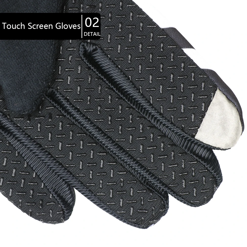 Полный палец мужские женские велосипедные перчатки сенсорный экран Велосипедный Спорт противоударный Открытый черный летние перчатки Luvas