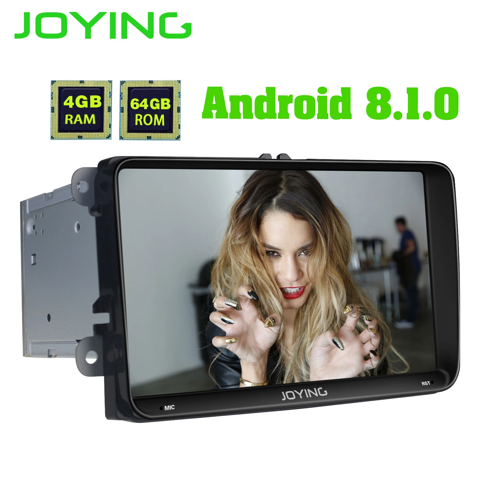 Clearance Joying 9" 2 din Car Multimedia Player Car Stereo Android 8.1 4G RAM GPS Navi for Volkswagen VW/Seat/Skoda/Passat CC/ Tiguan/Golf 4