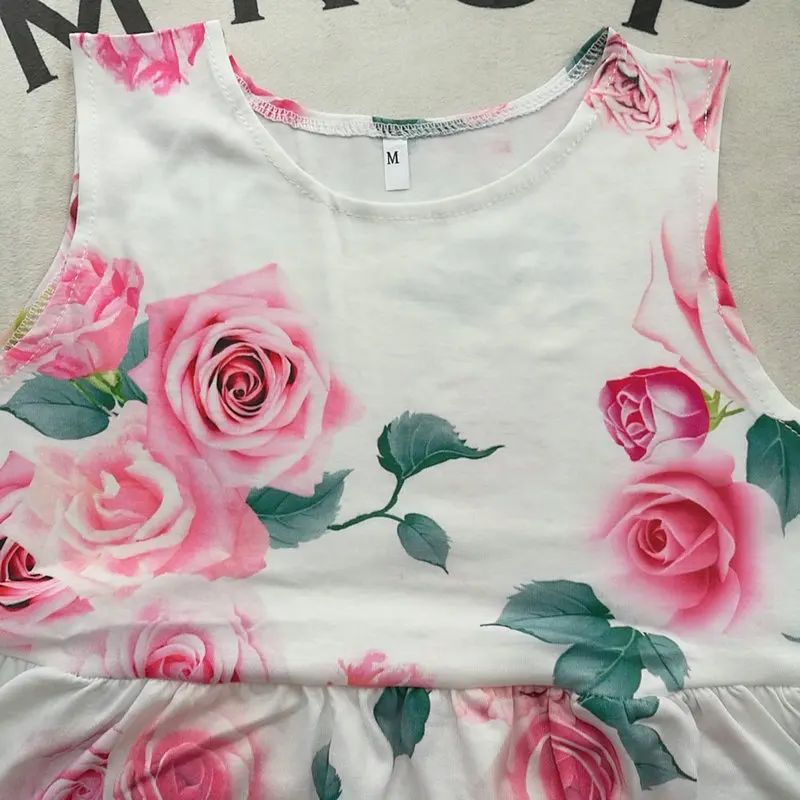 Family Look Women Matching Mother And Daughter Clothes Sleeveless Floral Dress For Mommy And Me Kids Girls Mom Daughter Dresses Family Look Women Matching Mother And Daughter Clothes Sleeveless Floral Dress For Mommy And Me Kids Girls Mom Daughter Dresses