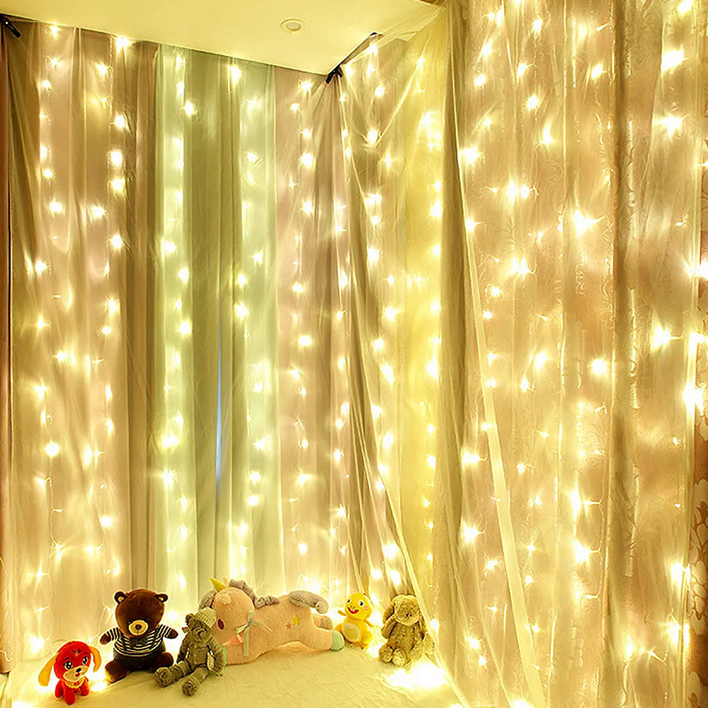 

220V LED Curtain String Light Christmas Garland 3m Indoor Outdoor LED Party Garden Stage Decorative Light Waterproof