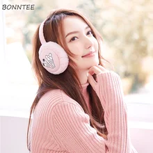 Наушники унисекс, элегантные, с героями мультфильмов, высококачественные, милые, хлопковые, теплые, простые, классические, в Корейском стиле, зимние, мягкие, наушники