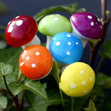 50 шт. мини красный гриб садовое украшение миниатюрное растение горшки фея DIY кукольный домик бонсай для пейзажа Садоводство Декор колья