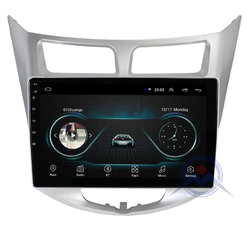 ZOHANAVI 10,2 дюймов Android 9,0 Автомобильный gps dvd-плеер для hyundai Solaris Verna accent автомобильный радио головное устройство видео плеер навигация