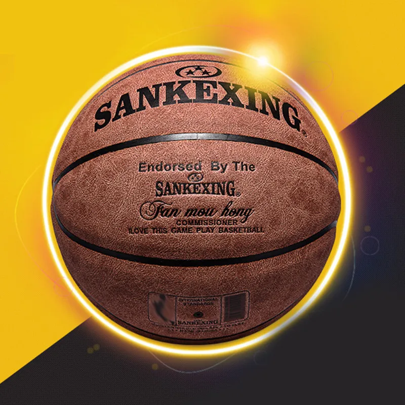 Баскетбольный мяч, кожа, высокое качество, натуральная расплавленная искусственная кожа, Размер 7, баскетбольный мяч с сетчатым карманом+ газовая игла