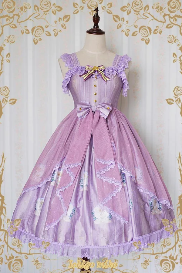 JSK/милое платье в стиле Лолиты с изображением клубники и ведьмы; платье принцессы для девочек