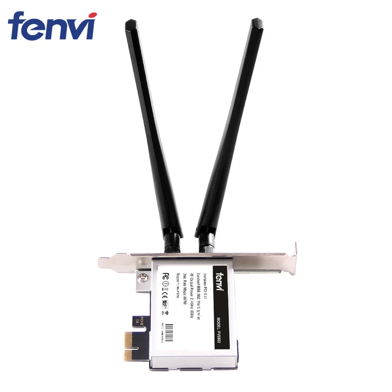 Fenvi беспроводной-AC 8265 867 Мбит/с 802,11 AC двухдиапазонный Настольный PCI-E WiFi адаптер PCI Express карта для Intel 8265AC+ Bluetooth 4,2