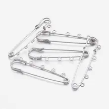 Iron Kilt Pins Platinum Color about 21mm wide 75mm long hole 3mm