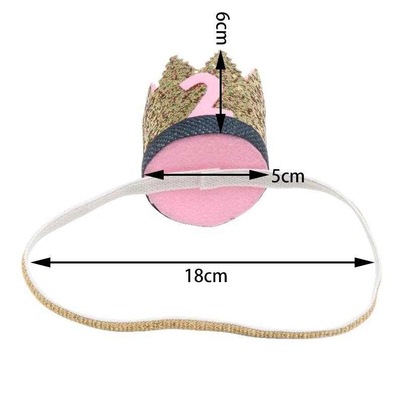 Детская повязка на голову с короной на день рождения Принцесса Корона эластичная лента принцесса платье Дети праздничный колпак новорожденный торт Smash реквизит для фотографий