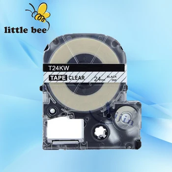 

Free shipping tape 24mm black on clear LC-6TBN compatible Epson/kingjim label tape for both tepra and labelworks printer